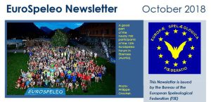 Euro Speleo newsletter ottobre 2018