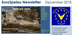 Euro Speleo newsletter dicembre 2018