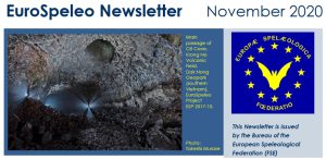 Euro Speleo newsletter novembre 2020