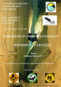 IMMERSIONI IN AMBIENTI CONFINATI – SPELEOSUB 1° LIVELLO