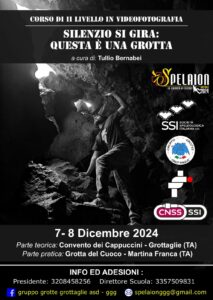 Corso di II Livello di Video Fotografia “Silenzio si gira: questa è una grotta”